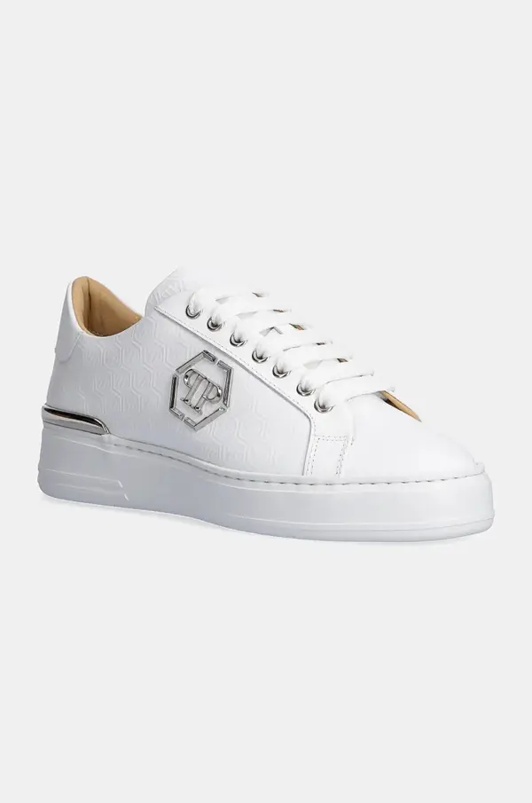 Philipp Plein Usnjene superge Philipp Plein Nappa Lo-Top Monogram