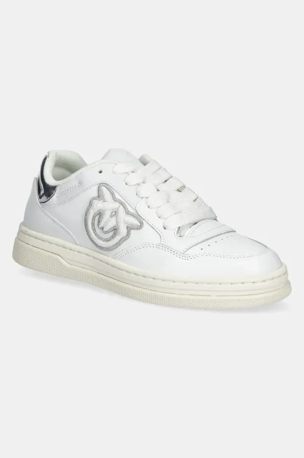 Pinko Usnjene superge Pinko Mandy ženske, bela barva, SS0077 P014 ZI6