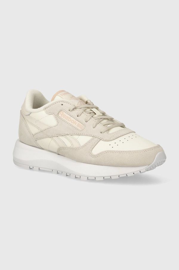 Reebok Classic Usnjene superge Reebok Classic Classic Leather siva barva, 100074461