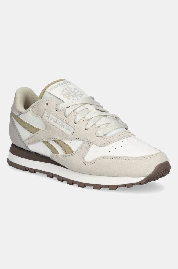 Reebok Classic Usnjene superge Reebok Classic Classic Leather siva barva, 100201186