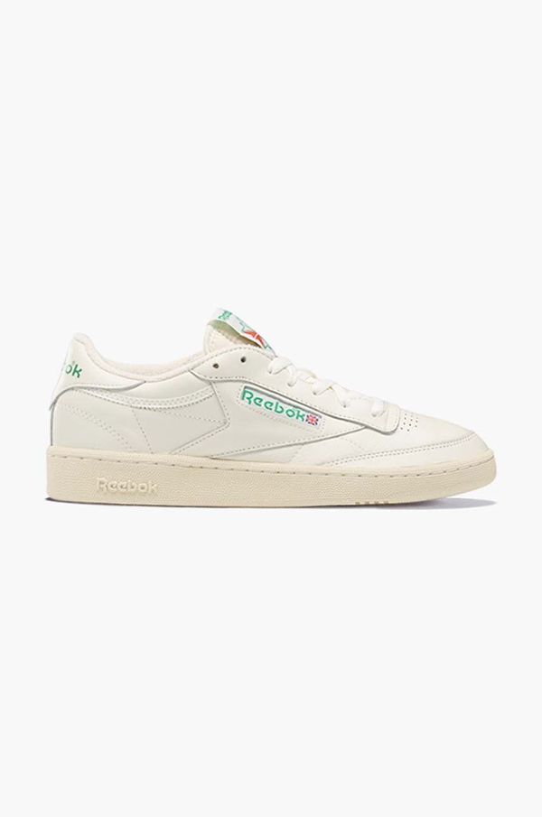 Reebok Classic Usnjene superge Reebok Classic Club C 1985 bež barva, DV6434