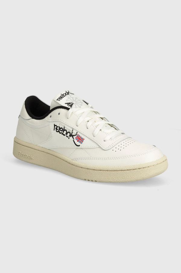 Reebok Classic Usnjene superge Reebok Classic Club C 85 bež barva, 100074477