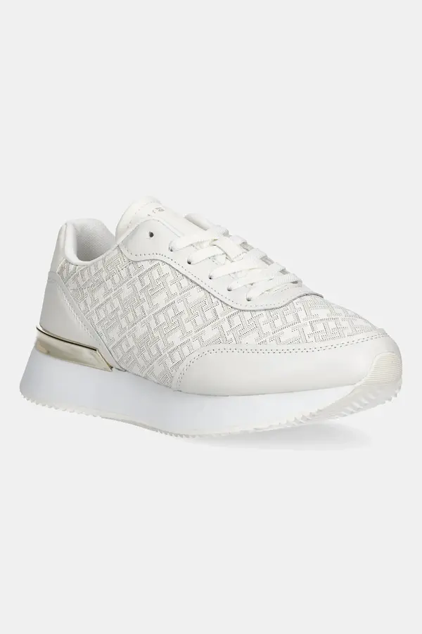 Tommy Hilfiger Usnjene superge Tommy Hilfiger CHIC MONOGRAM RUNNER