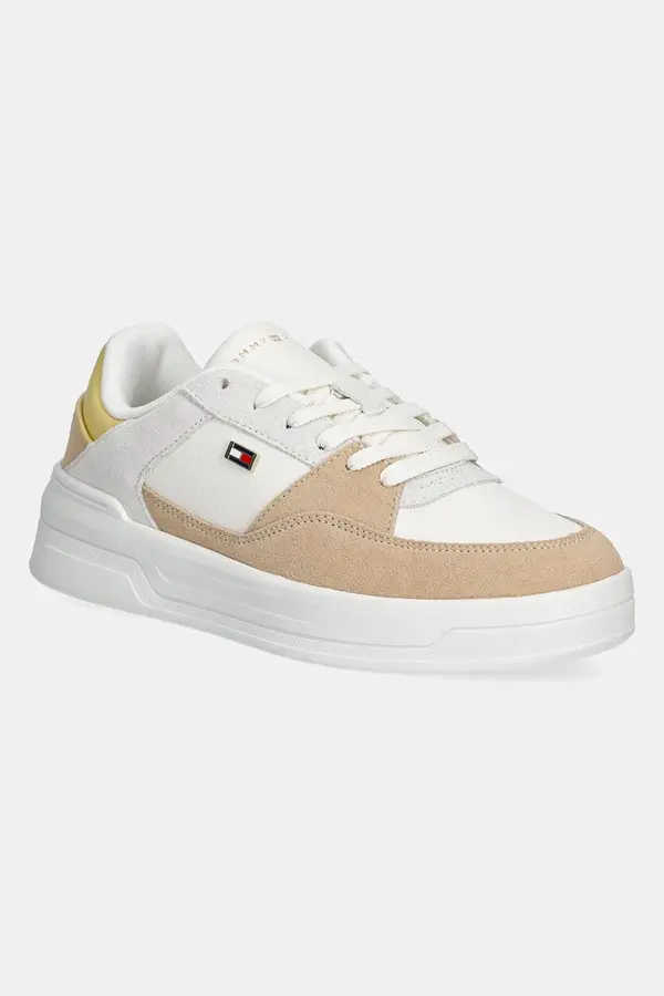 Tommy Hilfiger Usnjene superge Tommy Hilfiger ESSENTIAL BASKET SNEAKER
