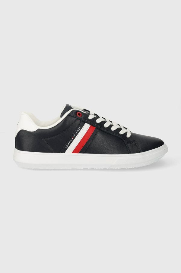 Tommy Hilfiger Usnjene superge Tommy Hilfiger ESSENTIAL LEATHER CUPSOLE mornarsko modra barva, FM0FM04921