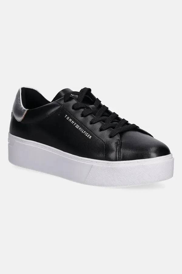 Tommy Hilfiger Usnjene superge Tommy Hilfiger ESSENTIAL PLATFORM COURT SNEAKER