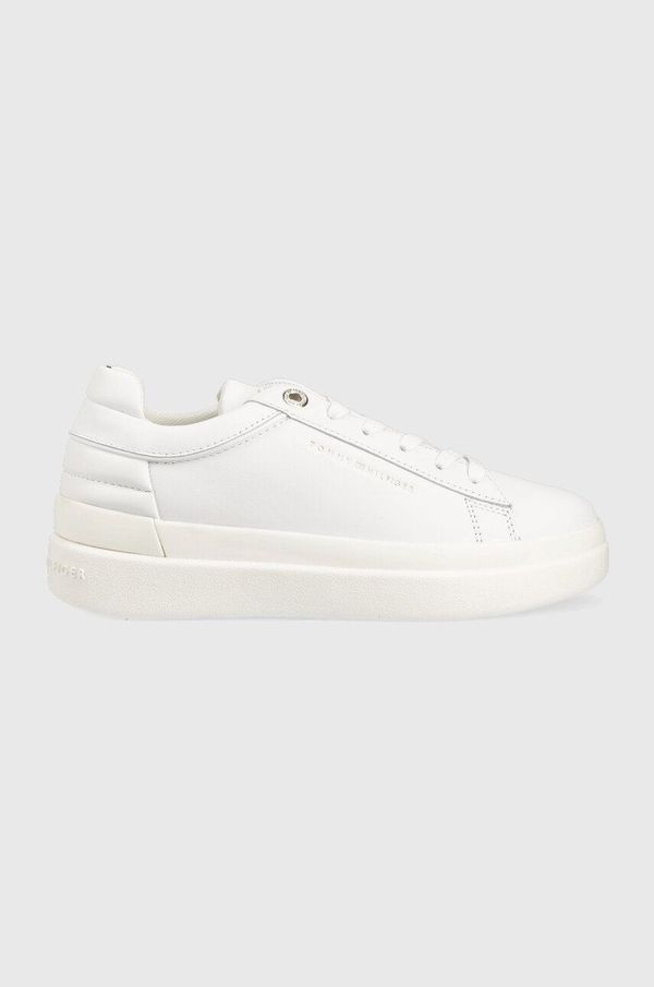 Tommy Hilfiger Usnjene superge Tommy Hilfiger Fw0fw06511 Feminine Elevated Sneaker bela barva