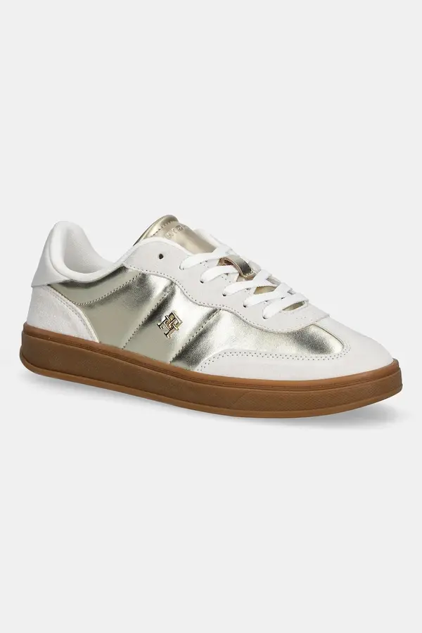 Tommy Hilfiger Usnjene superge Tommy Hilfiger MU JACKIE METALLIC
