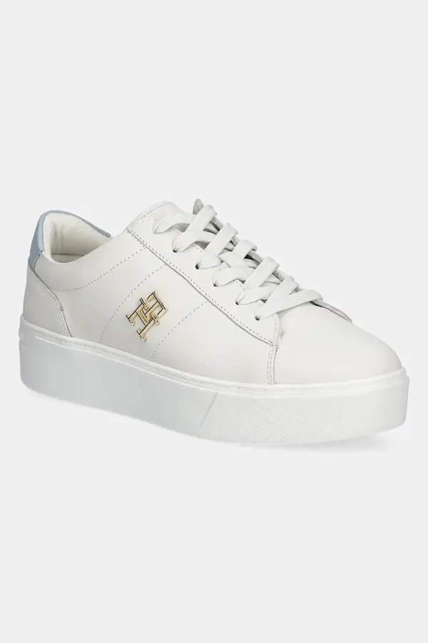 Tommy Hilfiger Usnjene superge Tommy Hilfiger PLATFORM COURT SNEAKER