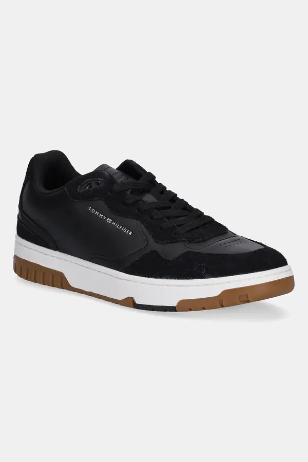 Tommy Hilfiger Usnjene superge Tommy Hilfiger TH BASKET BETTER MIX LTH