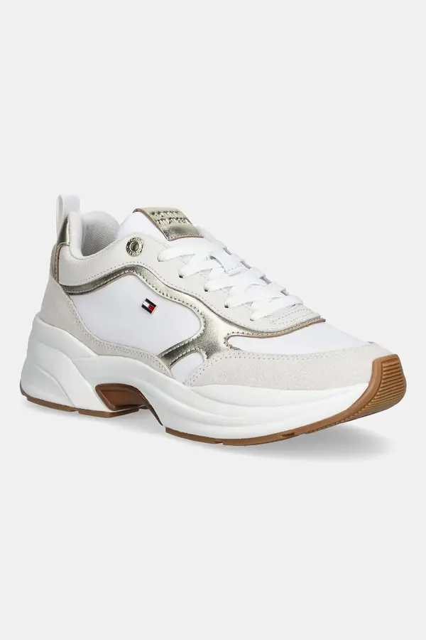 Tommy Hilfiger Usnjene superge Tommy Hilfiger TH CHUNKY RUNNER METALLIC