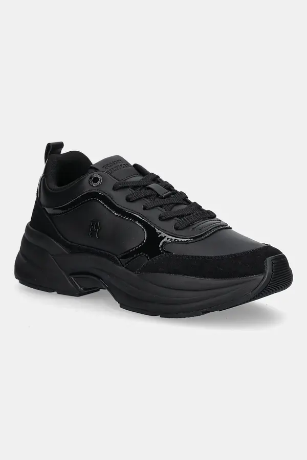 Tommy Hilfiger Usnjene superge Tommy Hilfiger TH CHUNKY RUNNER PATENT
