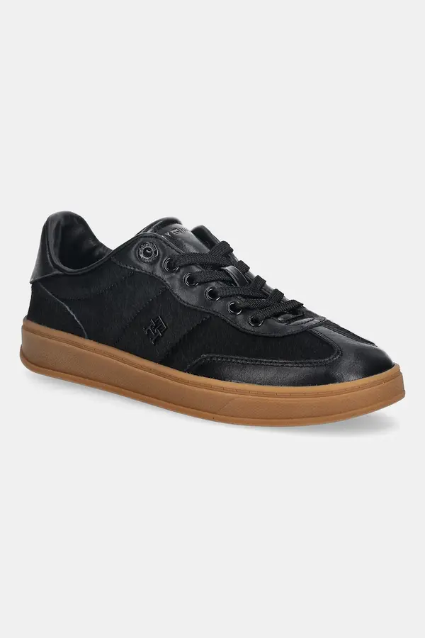 Tommy Hilfiger Usnjene superge Tommy Hilfiger TH HERITAGE SNEAKER CALF HAIR