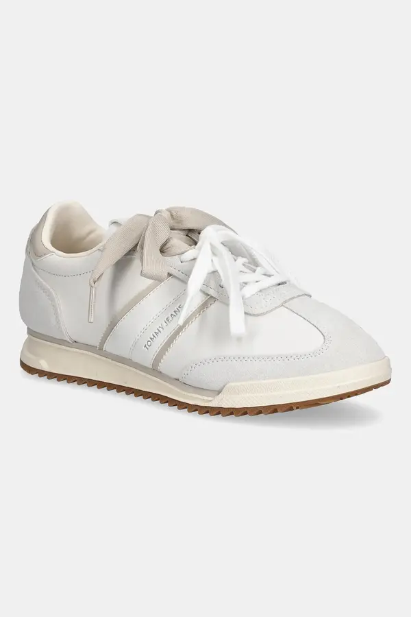 Tommy Jeans Usnjene superge Tommy Hilfiger TJW LOW PROFILE RUNNER LTHR MIX