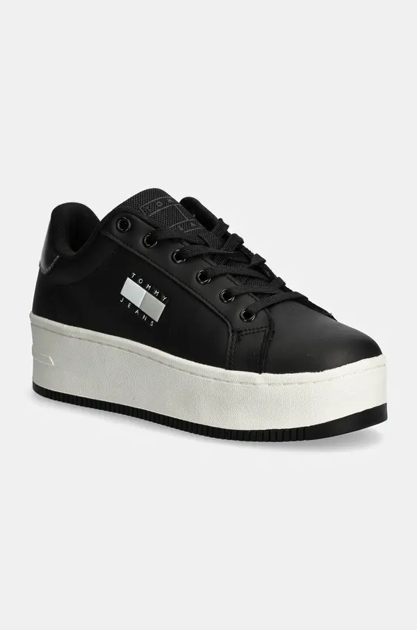 Tommy Jeans Usnjene superge Tommy Jeans TJW FLATFORM SNEAKER METALLIC