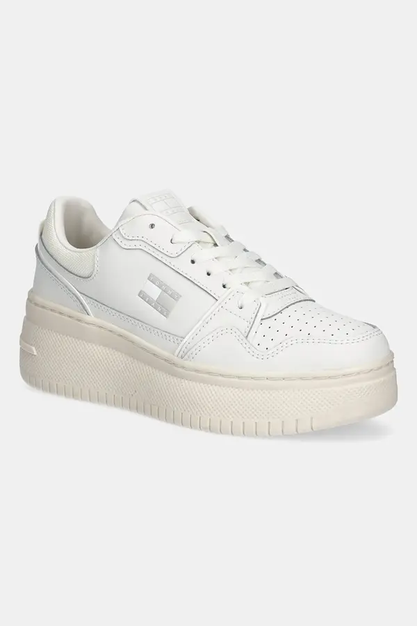 Tommy Jeans Usnjene superge Tommy Jeans TJW RETRO BASKET FLATFORM
