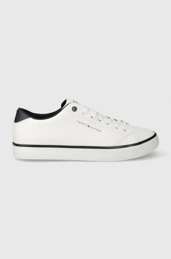 Tommy Hilfiger Usnjene teniske Tommy Hilfiger TH HI VULC CORE LOW LEATHER ESS