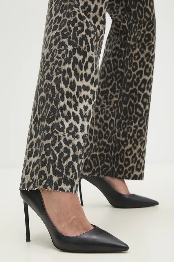 Answear Lab Usnjene visoke pete Answear Lab črna barva