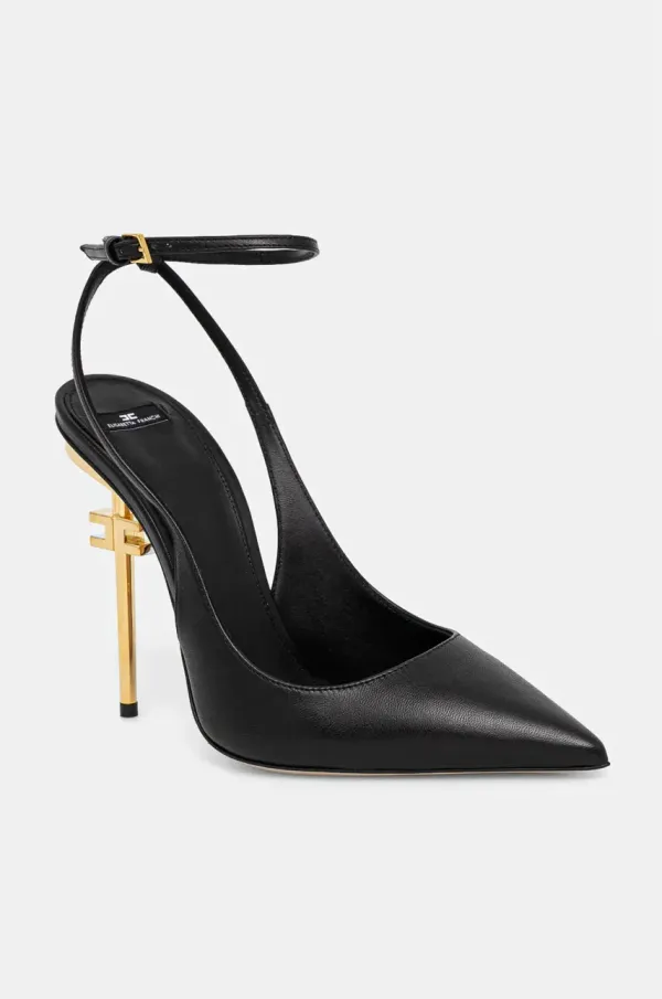 Elisabetta Franchi Usnjene visoke pete Elisabetta Franchi črna barva, SA26B51E2