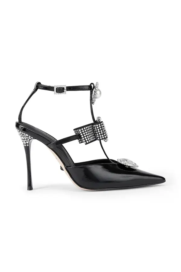 Kurt Geiger London Usnjene visoke pete Kurt Geiger London Bow Point Gladiator Court