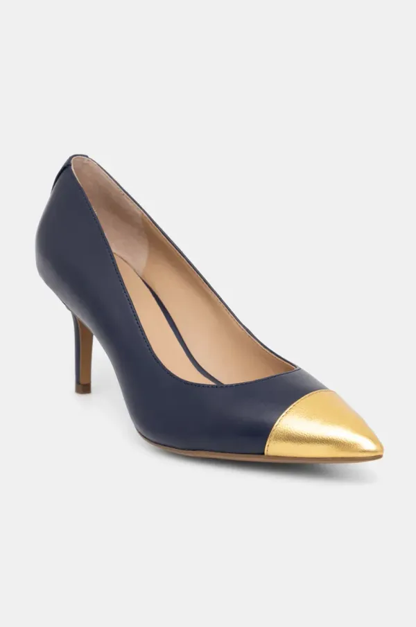 Lauren Ralph Lauren Usnjene visoke pete Lauren Ralph Lauren Lanette Cap3 mornarsko modra barva, 802978206001