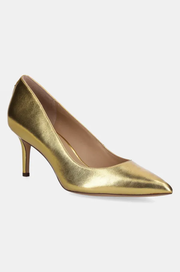 Lauren Ralph Lauren Usnjene visoke pete Lauren Ralph Lauren Lanette zlata barva, 802978205001