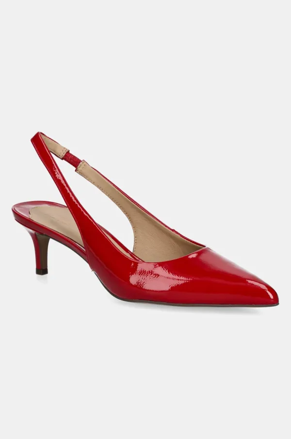 Lauren Ralph Lauren Usnjene visoke pete Lauren Ralph Lauren Lolah II rdeča barva, 802959210002