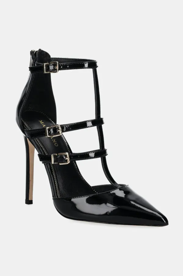 Marciano Guess Usnjene visoke pete Marciano Guess črna barva, 5RGZ16 7287A