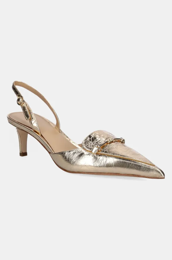 MICHAEL Michael Kors Usnjene visoke pete MICHAEL Michael Kors Lena zlata barva, 40R5LEMP1M.740