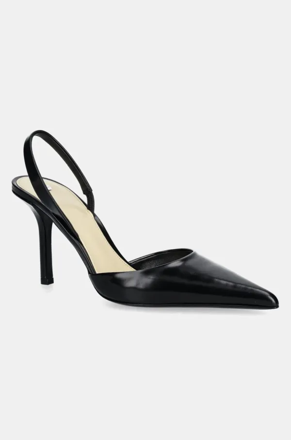 Proenza Schouler Usnjene visoke pete Proenza Schouler Slash črna barva, SH251001