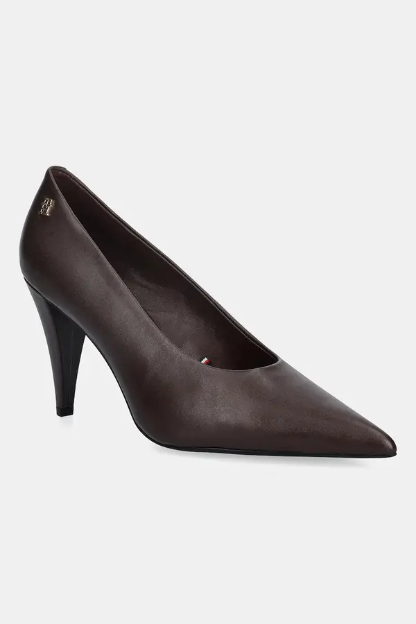 Tommy Hilfiger Usnjene visoke pete Tommy Hilfiger TH SMOOTH LEATHER PUMP