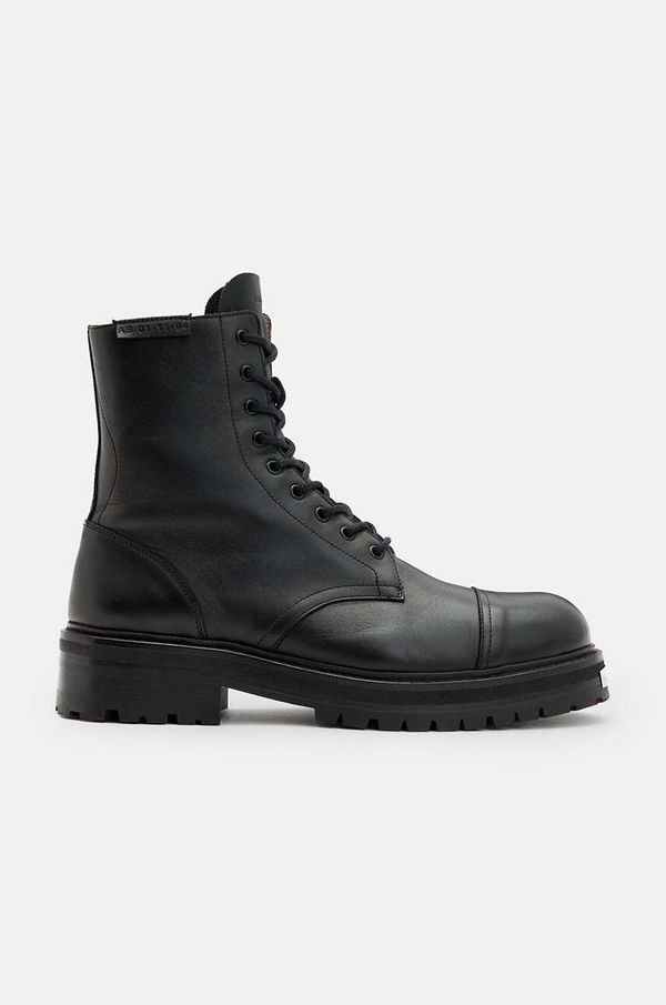 AllSaints Usnjeni čevlji AllSaints Hank Boot moški, črna barva, M004FB