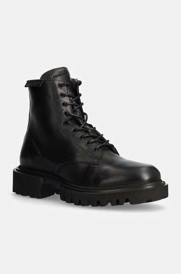 AllSaints Usnjeni čevlji AllSaints Vaughan Boot moški, črna barva, M049FB