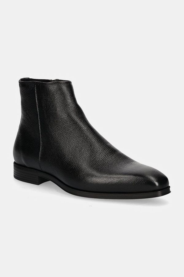 BOSS Usnjeni čevlji BOSS Theon moški, črna barva, 50529259