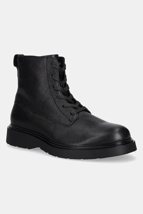 Calvin Klein Usnjeni čevlji Calvin Klein COMBAT ESS LACE UP ZIP BOOT LTH