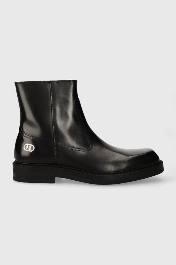 Karl Lagerfeld Usnjeni čevlji Karl Lagerfeld KRAFTMAN moški, črna barva, KL11440