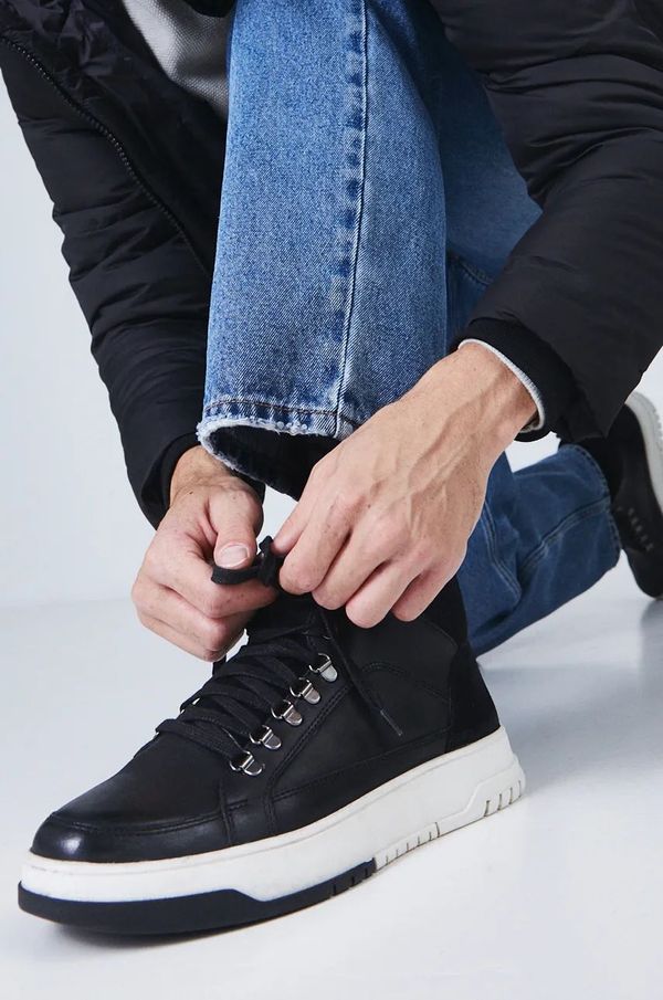 Medicine Usnjeni čevlji Medicine moški, črna barva