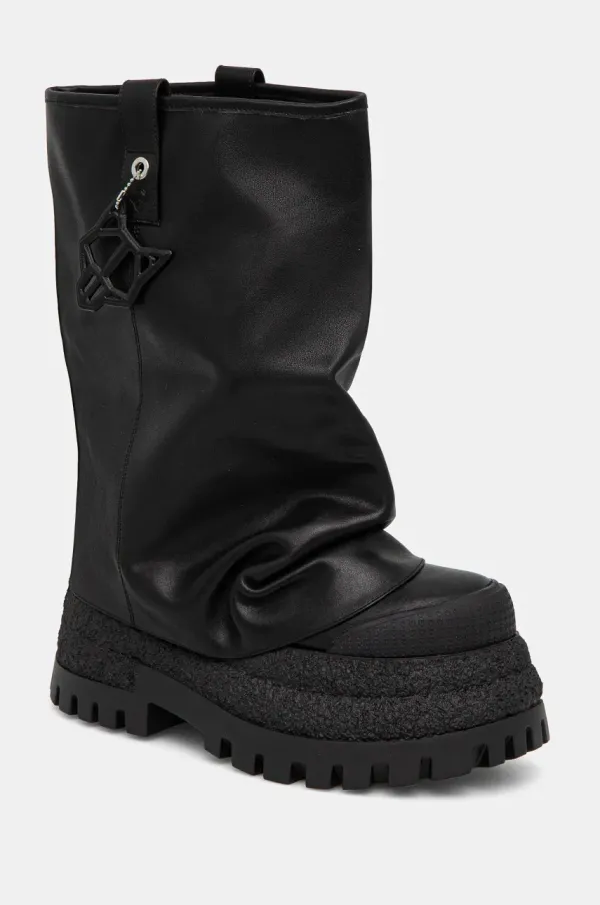 Naked Wolfe Usnjeni čevlji Naked Wolfe Disturb ženski, črna barva, Disturb Leather Black