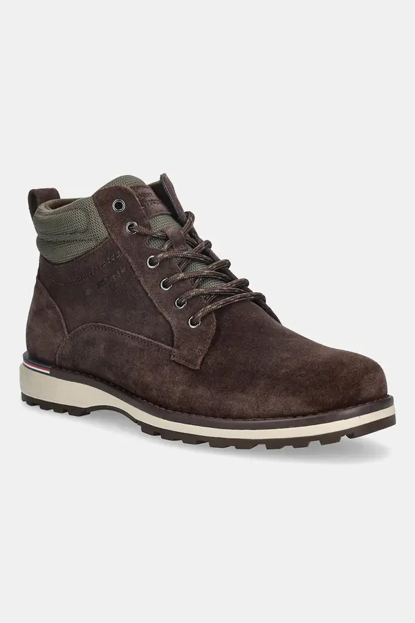Tommy Hilfiger Usnjeni čevlji Tommy Hilfiger CORPORATE W SUEDE LACE BOOT