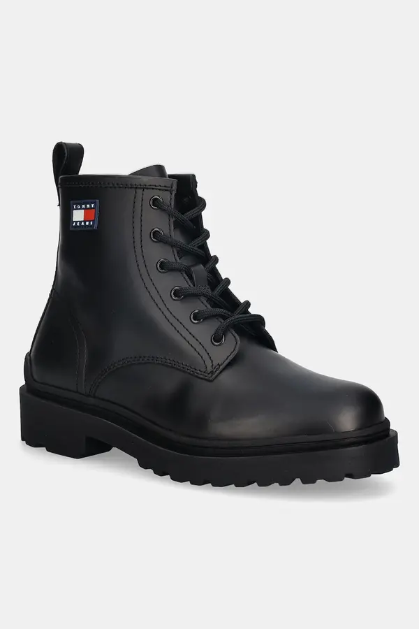 Tommy Jeans Usnjeni čevlji Tommy Jeans TJM LACE UP RUBBERIZED
