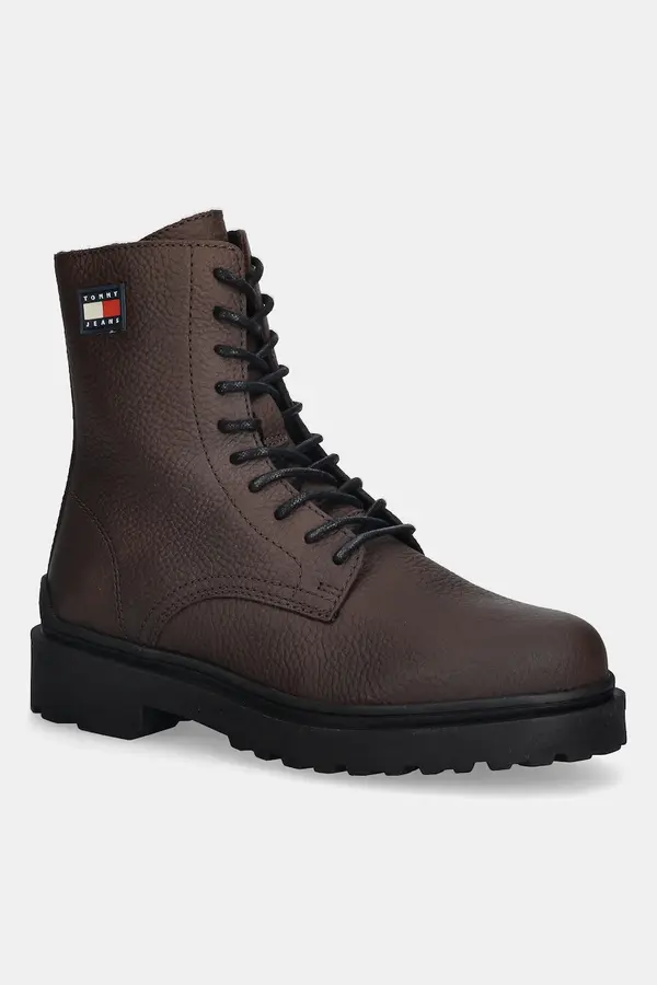 Tommy Jeans Usnjeni čevlji Tommy Jeans TJM LACE UP TUMBLED HIGH