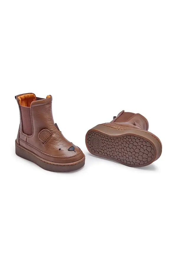 Donsje Usnjeni čevlji za dojenčka Donsje Thudo Classic Boots Bear