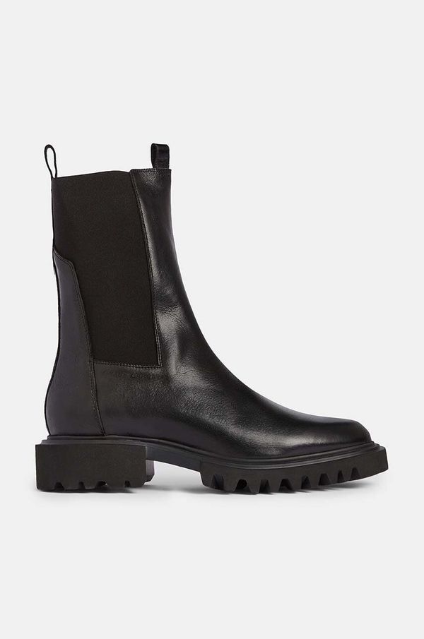 AllSaints Usnjeni chelsea AllSaints Hallie Boot ženski, črna barva, W115FB