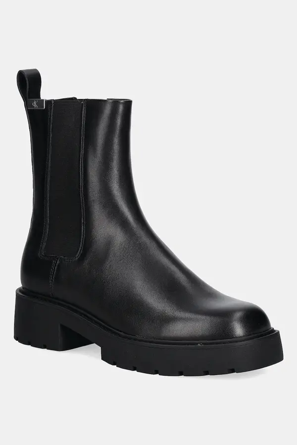 Calvin Klein Jeans Usnjeni chelsea Calvin Klein Jeans COMBAT MID CHELSEA BOOT HW LTH