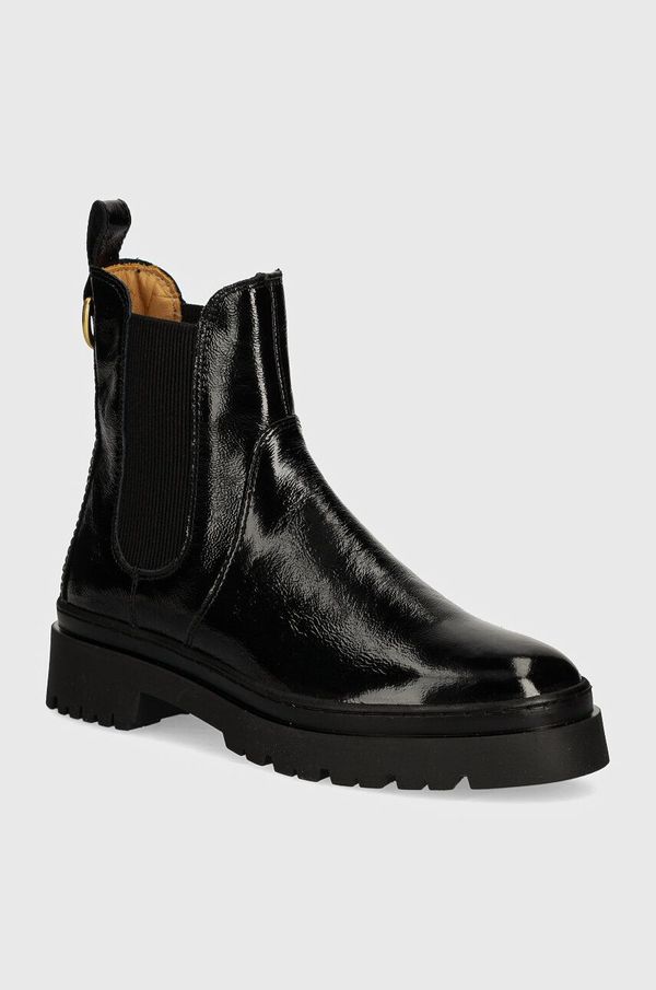 Gant Usnjeni chelsea Gant Aligrey ženski, črna barva, 29551764 G00