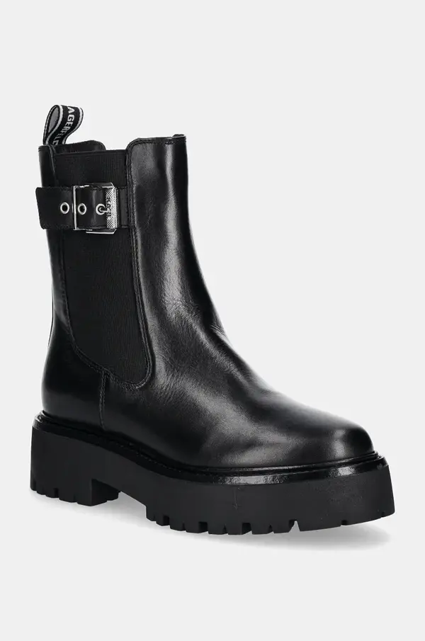 Karl Lagerfeld Usnjeni chelsea Karl Lagerfeld BURLY BIKER