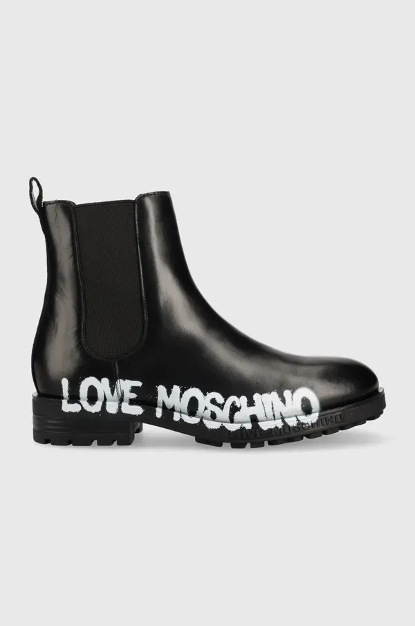 Love Moschino Usnjeni chelsea Love Moschino