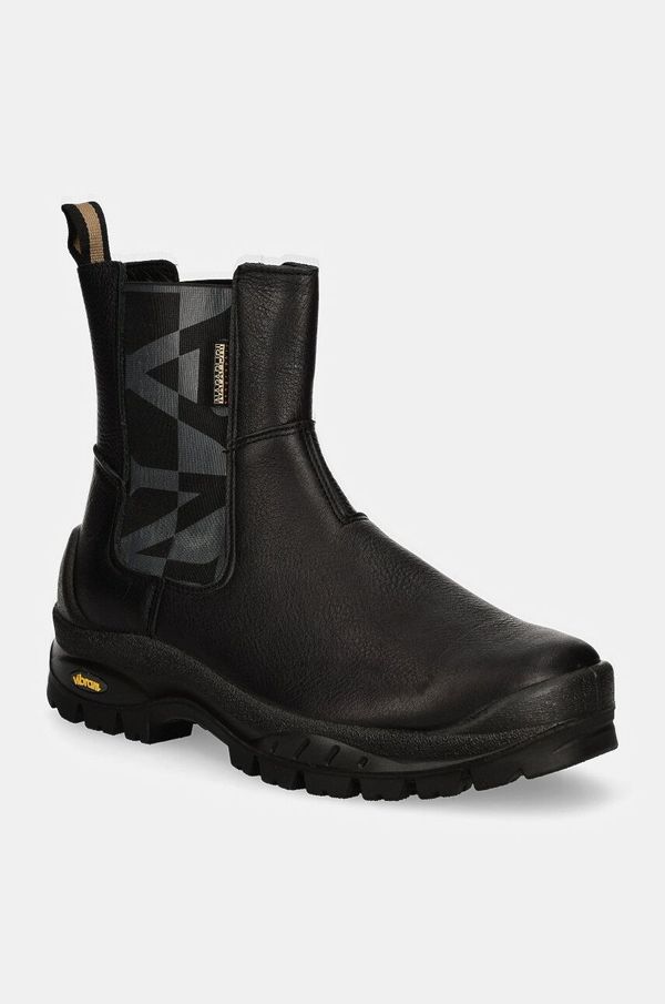 Napapijri Usnjeni chelsea Napapijri PEAK moški, črna barva, NP0A4H73CO.041