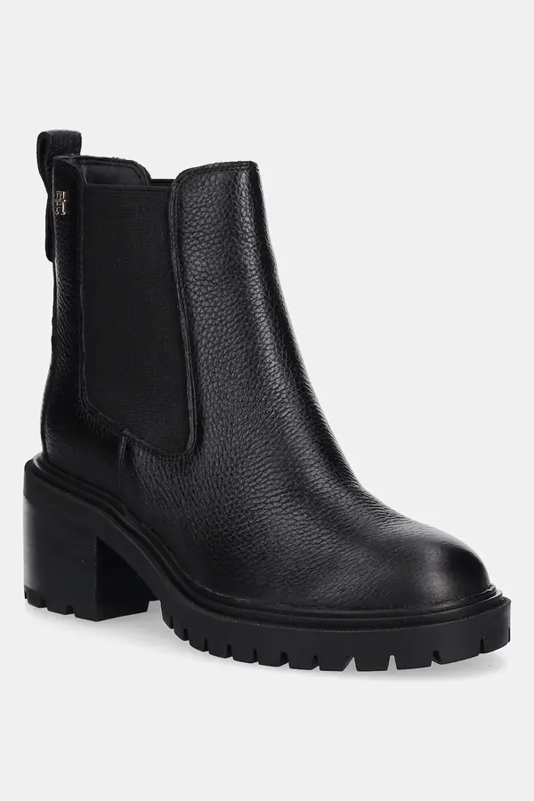Tommy Hilfiger Usnjeni chelsea Tommy Hilfiger TH LEATHER CHELSEA CLEATED HEEL