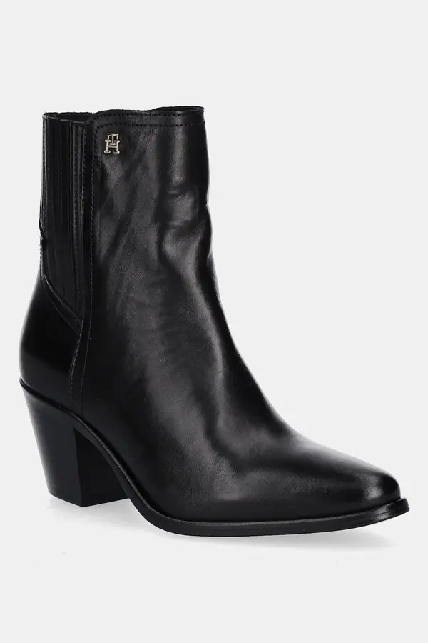 Tommy Hilfiger Usnjeni chelsea Tommy Hilfiger WESTERN MID HEEL LEATHER CHELSEA